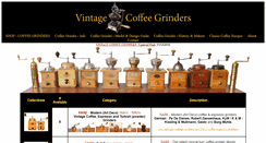 Desktop Screenshot of antiquecoffeegrinders.vintagecoffeegrinders.com